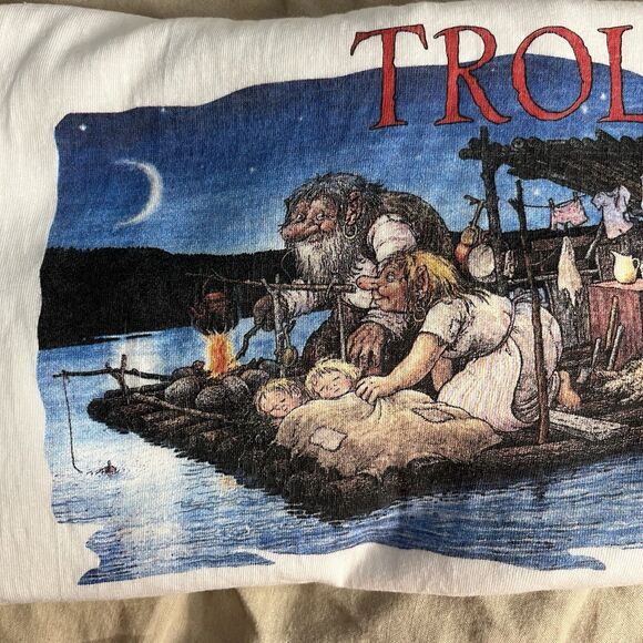 Vintage Trolls Norway Single Stitch T Shirt Mens Unisex XXL 46” Rolf Lidberg Art - Picture 13 of 16